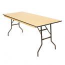 Table multi-fonctions pliante 180x76 cm - Contreplaqué marine 18 mm - Piétements en acier époxy marron_0