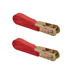 Thirard Lot de 2 sangles de serrage, 5m, à cliquet, rouge - rouge 3150262906071_0