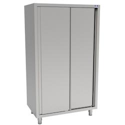 Virtus group Armoire Haute Inox de Rangement Portes Coulissantes   P 700 x H 1800 mm   Virtus - blanc plastique polypropylène 7864850416267_0