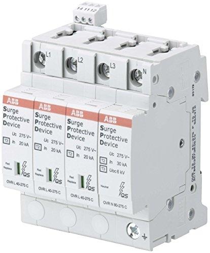 ABB Stotz S & J - Parasurtenseur Type 2 OVR T2 4L40 275PTSQS TN S 4P 40 kA - Courant nominal 20 kA et Tension 400 V_0