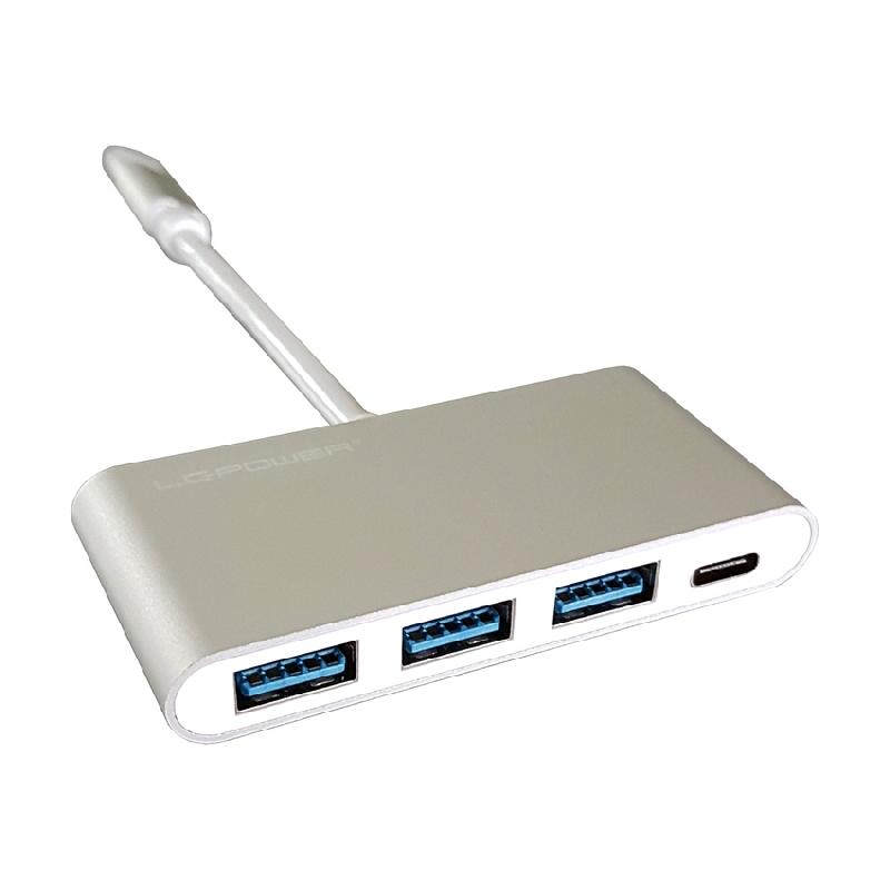 LC-Power LC-HUB-C-PD-2 - Hub USB 3.0 (3.1 Gen 1) Type-C avec 4 ports et boîtier en aluminium_0