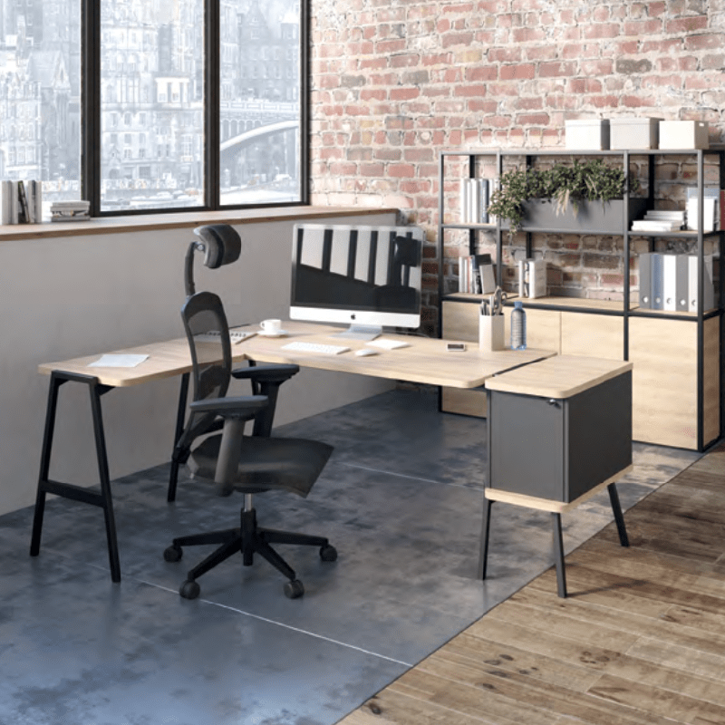 Bureau d'angle arrondi