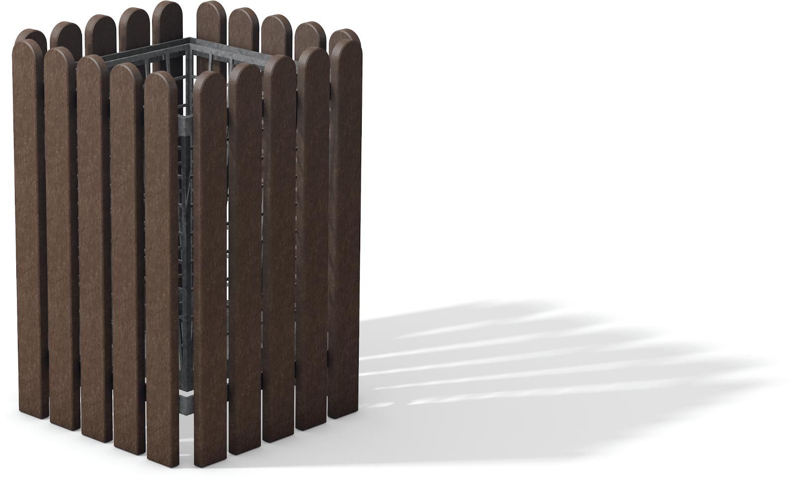 Aq454550 - Poubelle publique carrée 50L - Hahn France - Corbeille Resco en fil zingué_0