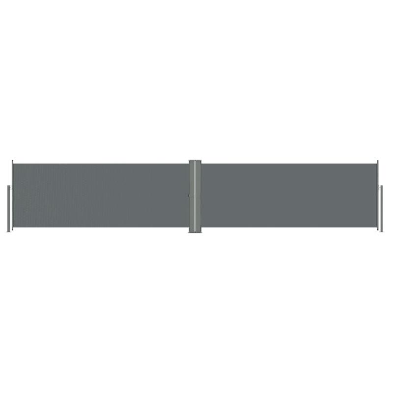 Auvent paravent store brise-vue latéral rétractable pour jardin, terrasse, balcon - Protection visuelle 117 x 600 cm - Anthracite_0
