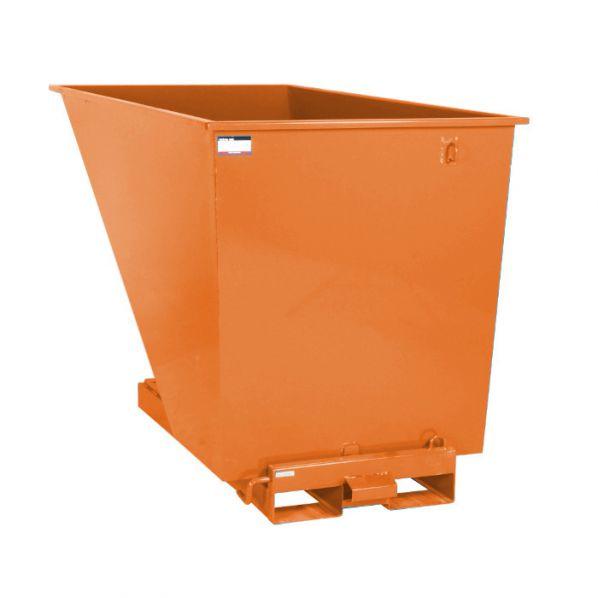 Benne auto-basculante pour chariot élévateur 600 litres Orange = Inflammable_0