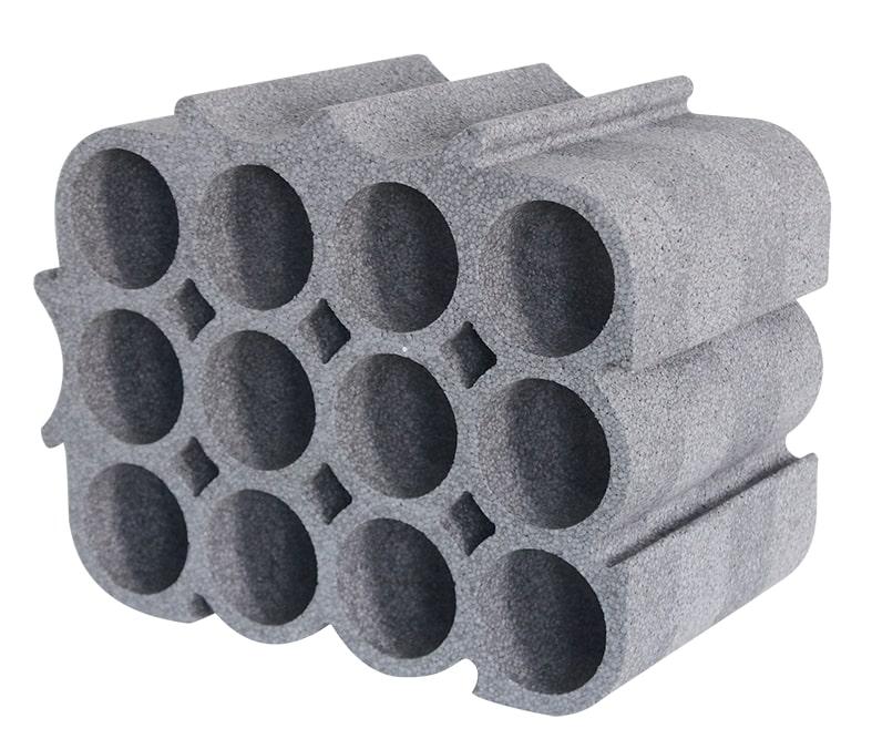 Casier à bouteilles 12 emplacements en polystyrène - empilable et solidaire_0