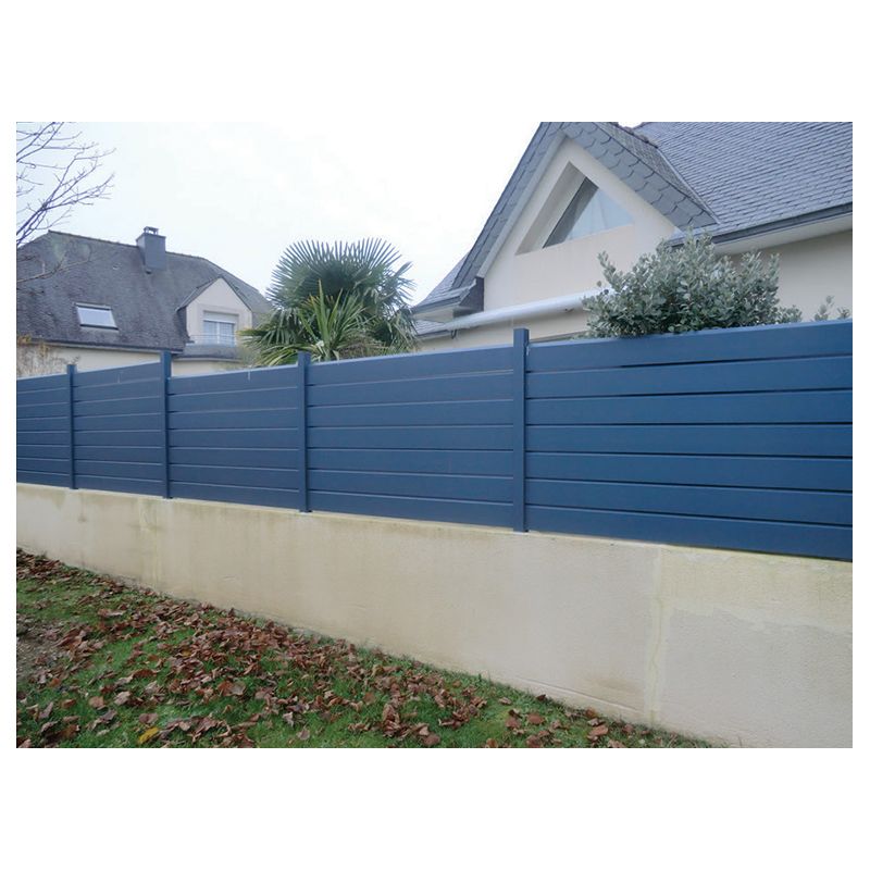 Clôture en aluminium - 7 lisses - référence CLO-P-7L - thermolaquage Qualicoat Qualimarine - fabrication bretonne_0