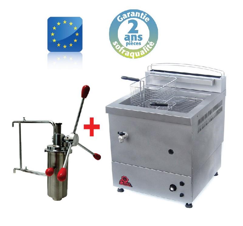 Friteuse foraine gaz 10 L - doseur à chichis - gaz butane/propane - 13206CHI_0
