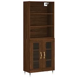 Helloshop26 - Buffet bahut commode armoire meuble de rangement organisateur cuisine salle de séjour salon haut 69,5 x 34 x 180 cm 02_0033841 - 300021_0