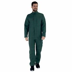 Lafont - Pantalon de travail coton majoritaire BASALTE Vert Bouteille Taille L - L vert 3609705686884_0