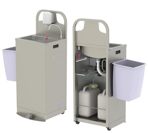 Lave-mains autonome chauffant - Sofinor - cuve 400 x 250 x 140 mm - inox AISI 304L - chauffe-eau électrique 3.7kW_0