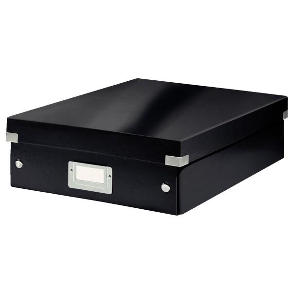 LEITZ Lot de 6 Boîte de rangement Click & Store Wow, moyen format avec compartiments, coloris noir - noir 60580095_0