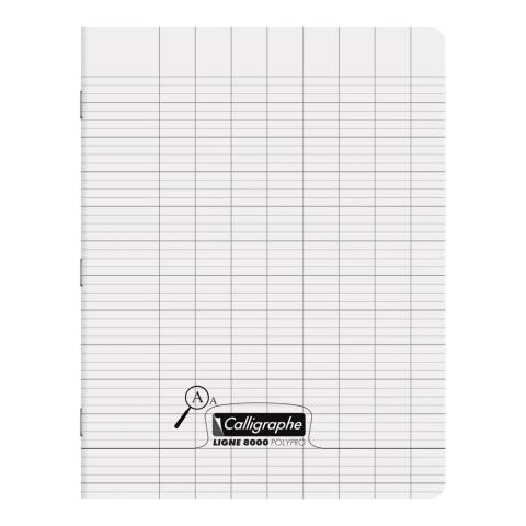 LOT DE 10 - CAHIER PIQUÉ 8000 POLYPRO DÉFICIENTS VISUELS 17X22 CM 32 PAGES GRANDS CARREAUX 4MM AGRANDI 16/16 90 G - INCOLORE