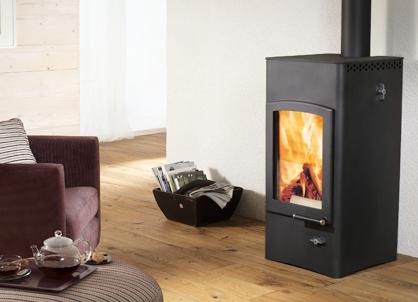 Poêle à bois Lucy Cook - AustroFlamm - 3.5 à 8 kW - Avec option de cuisson_0