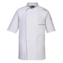 Portwest - Veste de Chef manches courtes en tissu léger et transpirant SURREY Noir Taille S - S noir 5036108354801_0