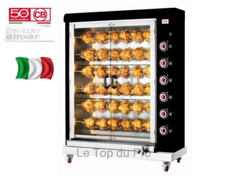 Rôtissoire électrique à broche 36 poulets - CB E-36PB-S6 - fabrication italienne - 6 broches indépendantes_0