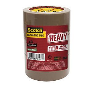 Scotch Heavy Ruban adhésif d'emballage polypropylène 57 microns - 50 mm x 66 m - Havane - Tour de 3_0