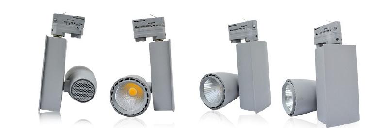 SPOT LED SUR RAIL 40 WATT GRIS 4000°K IP54 230V