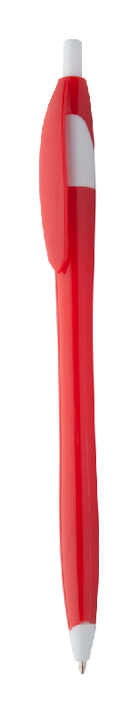 Stylo à bille en plastique - couleur rouge - encre bleue - 7g_0