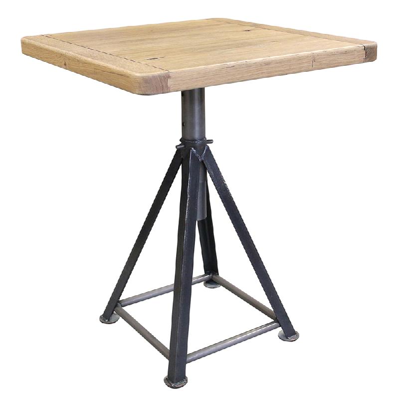 Table à piétements chandelle - Plateau carré ou rond de 60x60 à 70x70 ou Ø70 à Ø80_0