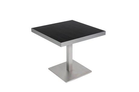 TABLE BASSE MERCURE WENGÉ ET ALUMINIUM 68 X 68 CM