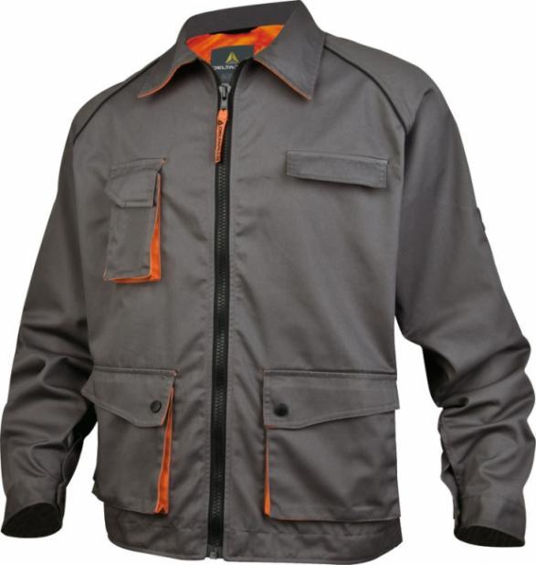 VESTE DE TRAVAIL MACH2 EN POLYESTER / COTON, GRIS ET ORANGE