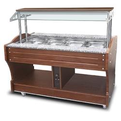 Virtus group Buffet Chaud Central Bain Marie 4 GN 1/1   Virtus - blanc plastique polypropylène 0645760626987_0