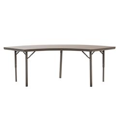 ZOWN Table pliante semi-circulaire XL Crescent 152 x 76 cm Premium - marron plastique SP-PT015X002A_0