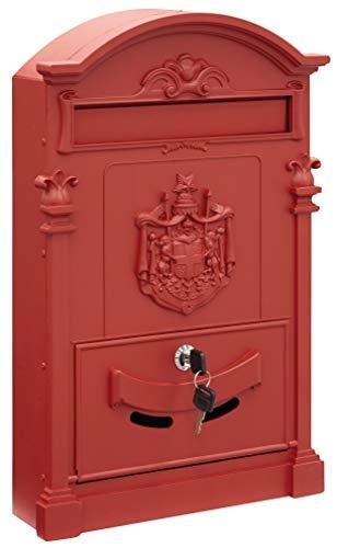 ARREGUI RÉSIDENCE MAXI - Boîte aux lettres en aluminium rouge - format DIN A4 - résistance à la corrosion_0