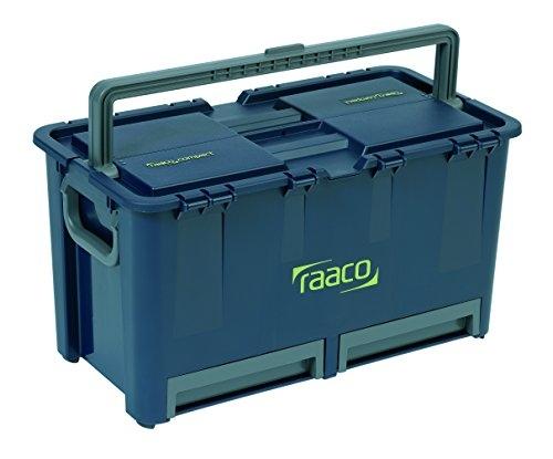 RAACO Compact 47 - Boîte à outils en polypropylène bleu avec verrouillage et poignée_0