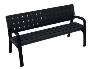 Banc public Horizon Réf. 7100 - Polyéthylène haute qualité, UV, anti-graffiti, pieds en fibre de verre_0
