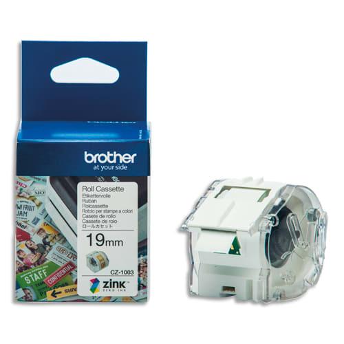 Brother ruban CZ adhésif repositionnable - 19 mm x 5 m - pour imprimante d'étiquettes couleur VC-500W CZ1003_0