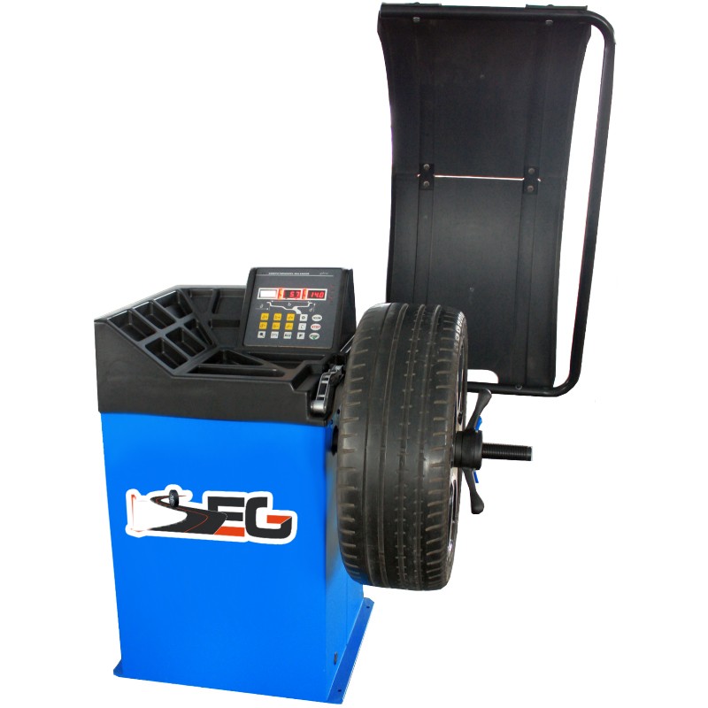 C9.6N - Équilibreuse de roue semi-automatique SEG-Balancer 220V mono - 11 programmes d'équilibrage - 118kg - Diamètre max 24