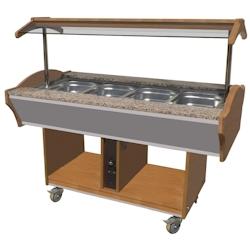 CombiSteel Buffet chaud GN 4/1 - COM-7077.0025 - 1550x900x850/1350 mm, 3 kW, +30°C à +90°C_0