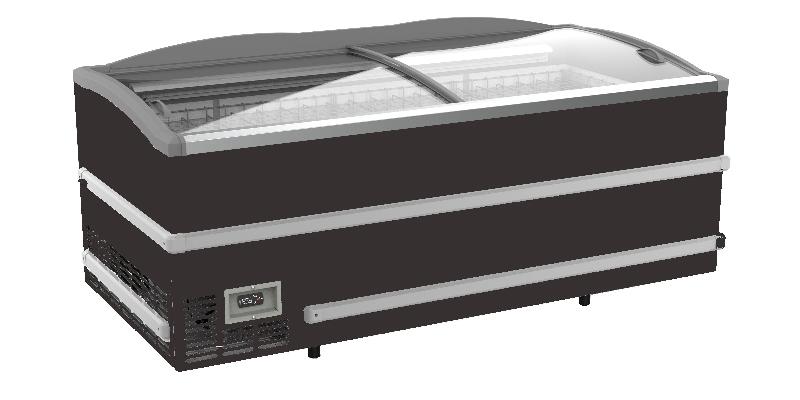 Congélateur magasin vitré de 2,00 mètres de couleur noire tête de gondole (r290 gaz écologique)_0