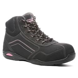 Coverguard - Chaussures de sécurité montantes pour femmes noir rose RUBIS S3 Noir / Rose Taille 39 - 39 noir matière synthétique 5450564900103_0
