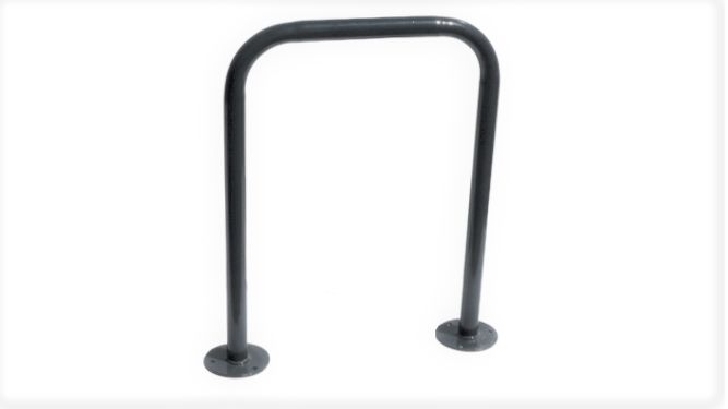 D50 arceau urbain - Axinov - fixation sur platine, deux coudes, peint ou galvanisé, barre de cadenas en option_0