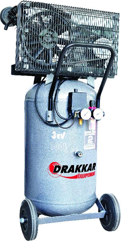 DRAKKAR EQUIPEMENT - Compresseur vertical 100L - 3 CV - 9 bar - 347 l/min - 11215_0
