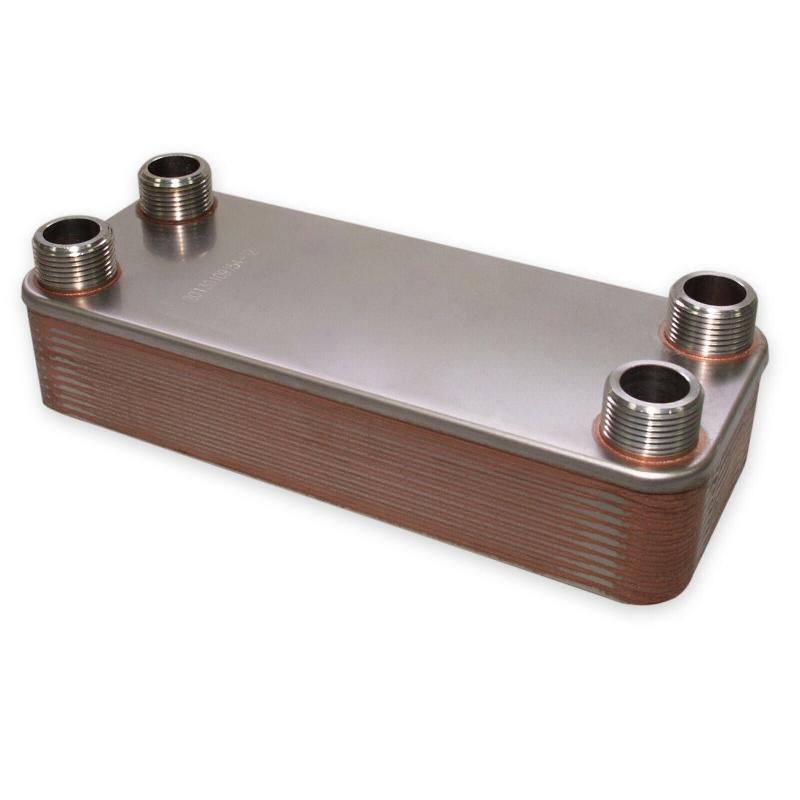 Échangeur de chaleur thermique en acier inoxydable - 20 plaques - 115 kW - Applications eau solaire_0
