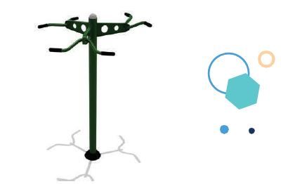 Équipement pour activité physique en extérieur - BAR 002 - Compact et résistant pour 3 utilisateurs_0