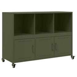 Helloshop26 - Buffet bahut commode armoire meuble de rangement organisateur cuisine salle de séjour salon olive 100,5 x 39 x 72 cm 02_0036565 - 30002_0