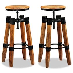 HELLOSHOP26 tabourets de bar design chaise siège bois de manguier massif 1202071 x2 - 3002340328285_0