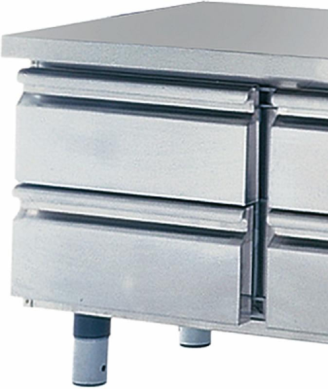 Kit de tiroirs 2x 1/2 pour soubassements réfrigérés, h=100 mm - Z/CU12F_0