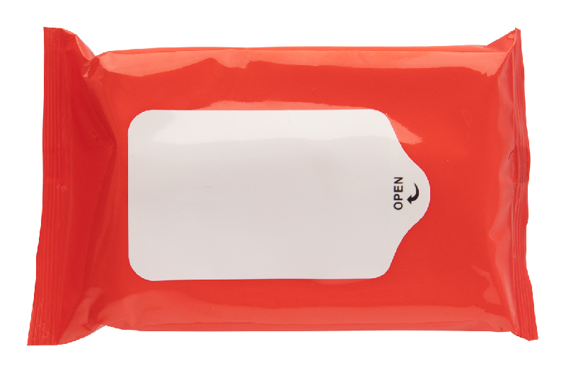 Lingettes - Étui refermable - Lot de 10 - Taille pliée 20x15cm - Couleur rouge_0