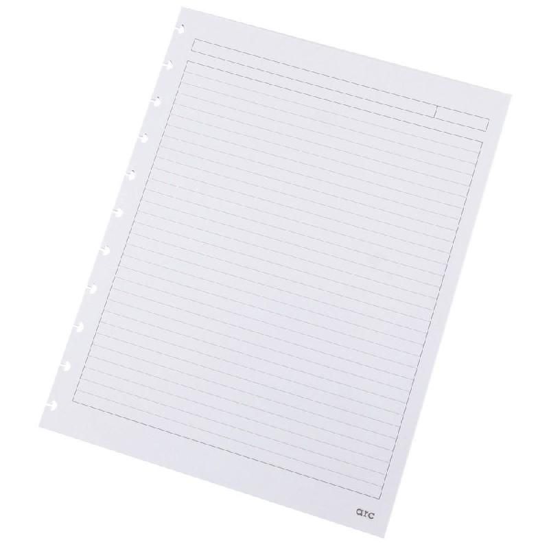 M BY STAPLES RECHARGE DE 50 FEUILLES BLANCHES LIGNÉES POUR CARNET ARC A4