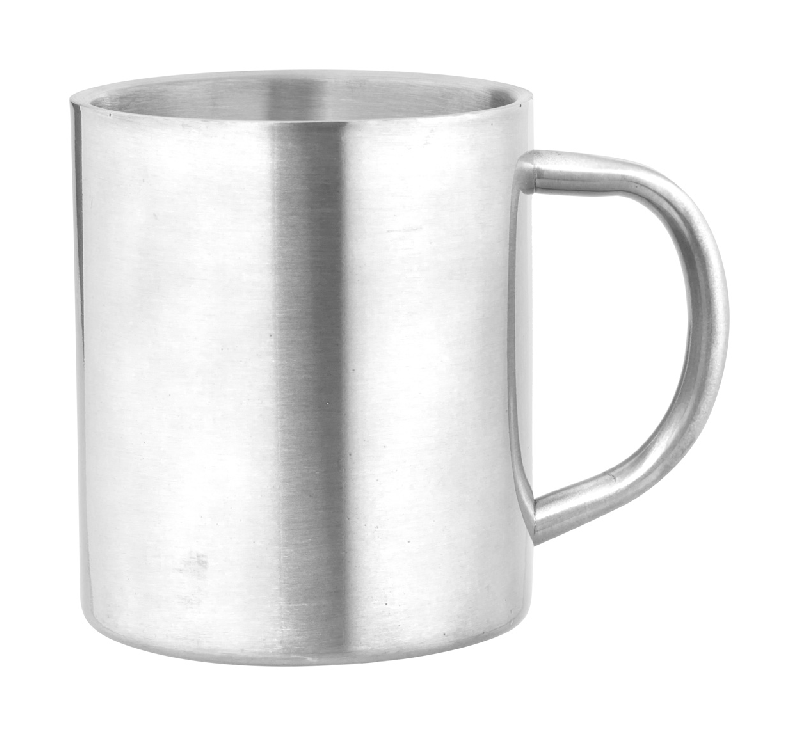 Mug publicitaire en acier inoxydable - double parois - 300 ml - couleur argentée_0