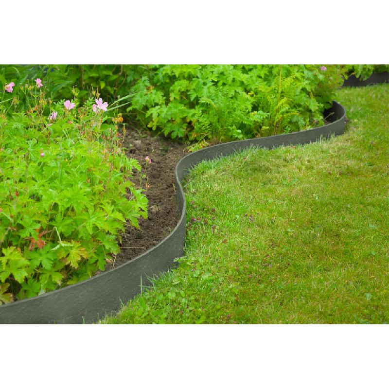 Nature bordure de jardin texturée 0,12x12 m 5 mm gris 447499_0