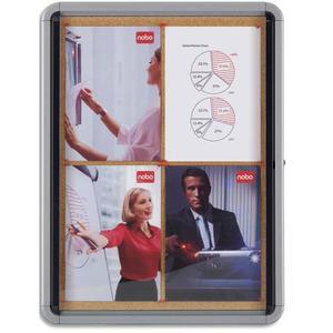 Nobo vitrine d'affichage porte battante premium plus - en liège - 9 x a4 - 1902564_0