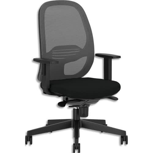 Nowy fauteuil n synchrone fst assise tapissée tissu dossier résille acotoirs 1d inclus glissière d'assise_0
