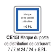 Panneau de signalisation d'indication CE15f - 7/7 et 24/24 - Formats de 350mm à 1500mm_0